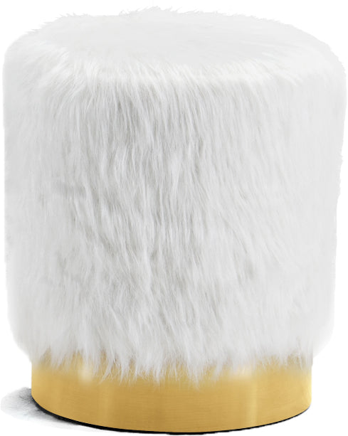 Joy Faux Fur Ottoman/Stool