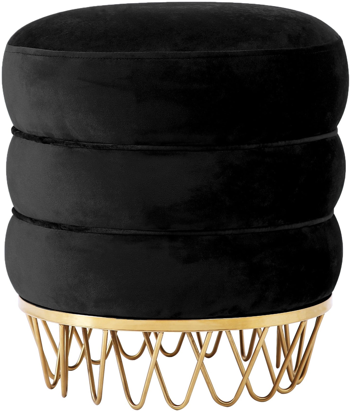 Revolve Velvet Ottoman/Stool