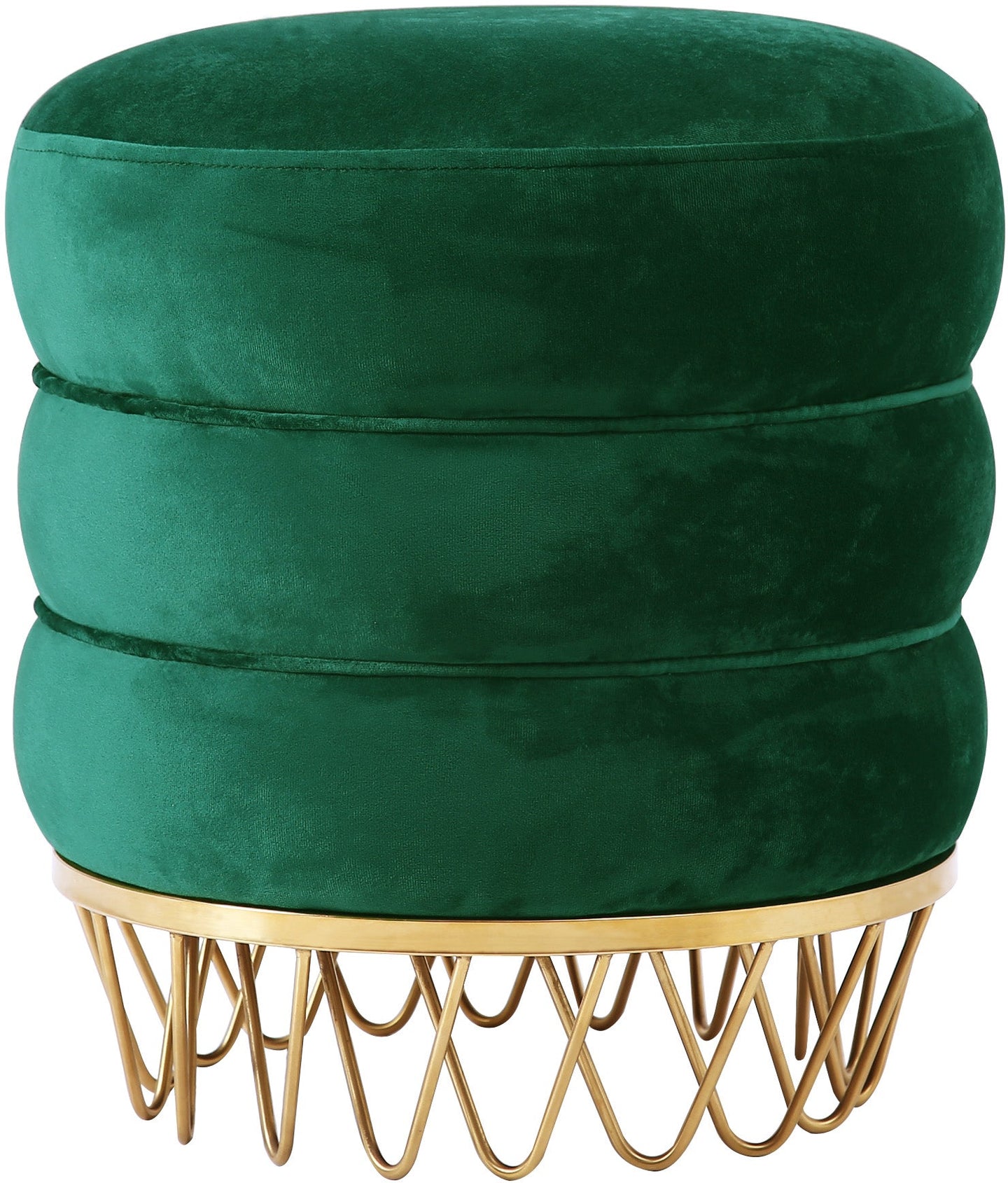 Revolve Velvet Ottoman/Stool