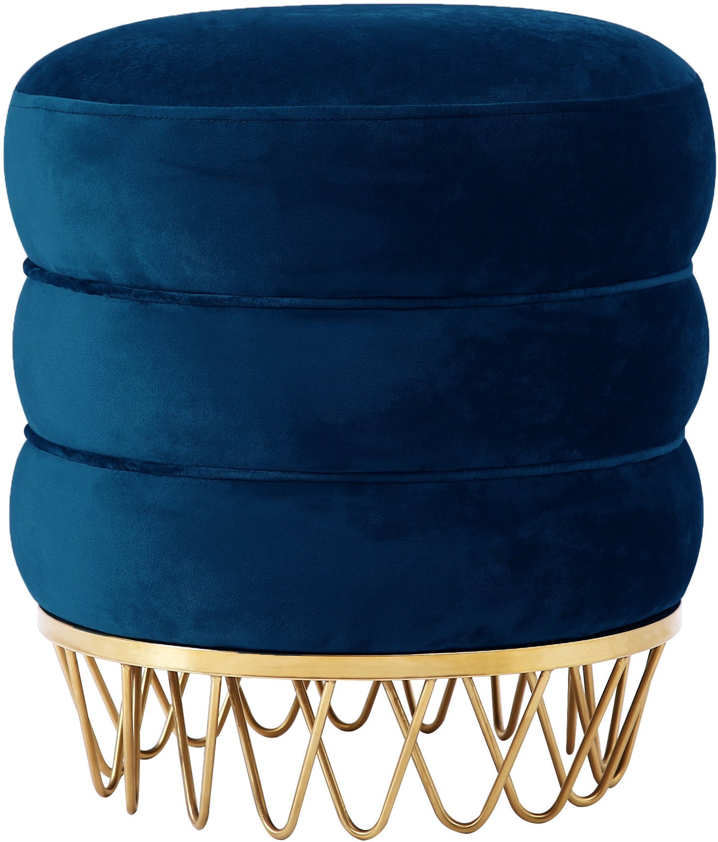 Revolve Velvet Ottoman/Stool